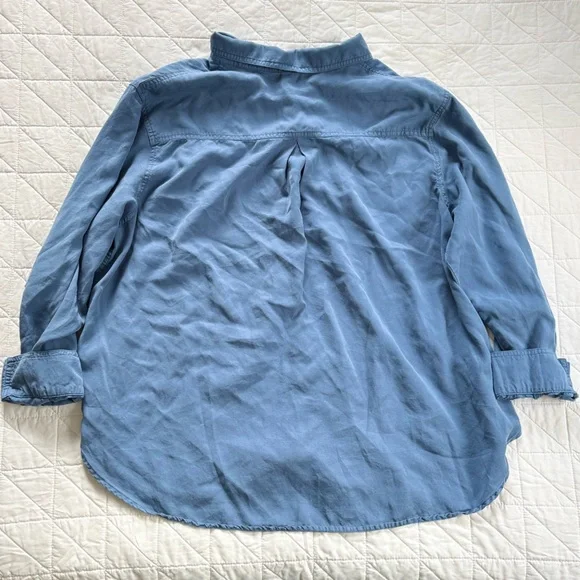 Calvin Klein Jeans Women's 2X Blue Button Down Lightweight Soft Utility Shirt - Picture 10 of 11